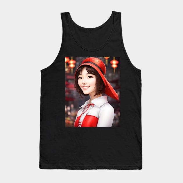 Portrait of a Chinese Woman Tank Top by Fantasyscape